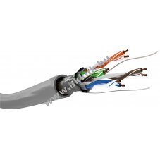 Goobay CAT 5e sz�rke F/UTP h�l�zati k�bel 26/7 AWG 0,5mm r�z vezet� PVC k�peny