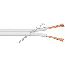 Goobay hangsz�r�k�bel feh�r 100m tekercs 2x4,0mm2 CCA