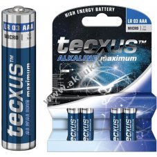 Tecxus AAA (Micro) alk�li elem 4db/csomag 1,5V