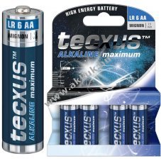 Tecxus AA (Mignon) alk�li-mang�n ceruza elem 4db/csomag