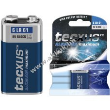 Tecxus 9V alk�li blokk elem 1db/csomag