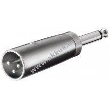 Goobay XLR-Adapter 3 p�lus� XLR dug� 6,35mm mono jack dug�