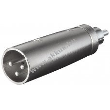Goobay XLR-Adapter XLR 3 t�s csatlakoz�r�l Cinch csatlakoz�ra