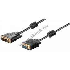 Goobay DVI-I VGA Full HD k�bel aranyozott DVI-A csatlakoz� VGA csatlakoz�