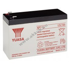 Yuasa NP NP7-12 12V 7Ah Faston 4,8mm VdS AGM �lom akku