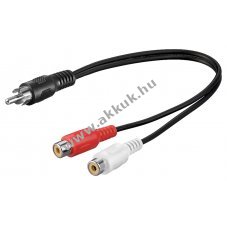 Goobay Audio Y-k�beladapter 1x cinch dug� 2x cinch aljzat 0,2m