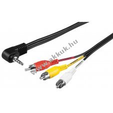 Goobay adapterk�bel kompozit audio video 3,5mm 4 t�s sztereo 1,5m