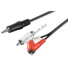 Goobay audio adapterk�bel 3,5mm jack csatlakoz� 2x RCA (cinch) csatlakoz� 1,5m
