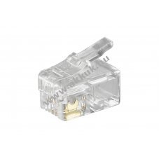 Goobay RJ10 4 p�lus� telefon csatlakoz� lapos k�belhez krimpel�shez