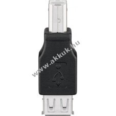 Goobay USB 2.0 A-B adapter fekete 2,5W 0,5A 480Mbit/s