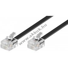 Goobay telefonk�bel RJ11 6P4C csatlakoz� 2x 4 p�lus� 2m fekete
