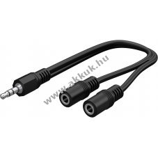 Goobay audio Y-�talak�t� k�bel 3,5mm sztereo 0,2m