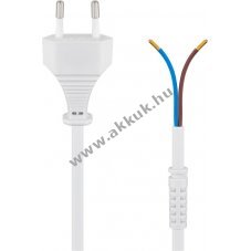 Goobay h�l�zati k�bel Eurodug�val 1,5m feh�r 2x0,75 mm2
