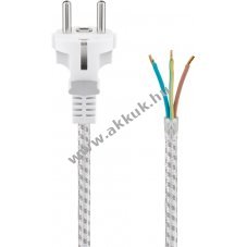 Goobay h��ll� v�d��rintkez�s k�bel 3m feh�r-ez�st 3x0,75 mm2 CEE 7/7 csatlakoz�val