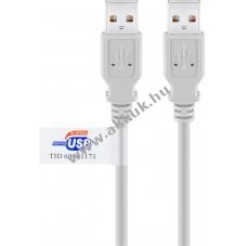 Goobay USB 2.0 USB-A k�bel 2m sz�rke 0,5A 480Mbit/s