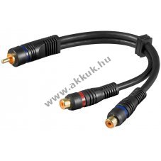 Goobay audio Y-k�beladapter Cinch dug� 2x Cinch aljzat 0,2m