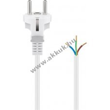 Goobay v�d��rintkez�s t�pk�bel 1,5m feh�r 3x0,75 mm2 CEE 7/7 t�pus� dug�val