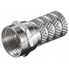 Goobay F-csatlakoz� 4,0mm koaxi�lis k�belhez nikkelezett �rintkez�kkel