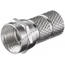 Goobay F-Stecker 6,5mm csavaros cink adapter nikkelezett �rintkez�kkel