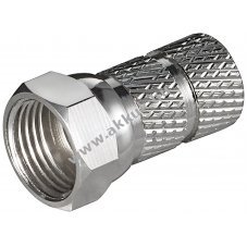 Goobay F-csatlakoz� 6,5mm koaxi�lis k�belhez nikkelezett �rintkez�kkel