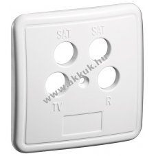 Goobay 4 lyuk� feh�r antennacsatlakoz� fedlap csavarral