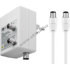 Goobay antenneler�s�t� 2 kimenettel 15-30 dB k�bel TV �s r�di� v�telhez