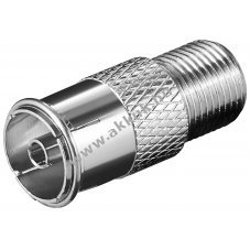 Goobay F-adapter F aljzat koaxi�lis aljzat �talak�t� r�z-cink �tv�zet