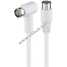 Goobay 90 fokos SAT antennak�bel 80 dB dupla �rny�kol�s� F-csatlakoz� Quick 1,5 m