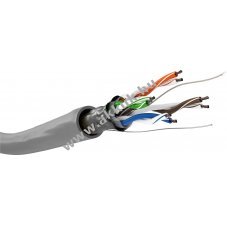 Goobay CAT 5e h�l�zati k�bel F/UTP 100m sz�rke CCA AWG 26/7 PVC burkolat