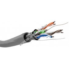 Goobay CAT 5e h�l�zati k�bel F/UTP sz�rke cinkkel bevont alum�nium vezet� AWG 24/1 PVC k�peny