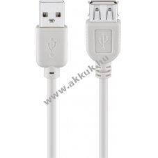 Goobay USB-A hosszabb�t� k�bel 1,8m USB 2.0 sz�rke