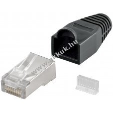 Goobay RJ45 CAT 5e STP h�l�zati csatlakoz� k�belt�r�s elleni v�delemmel