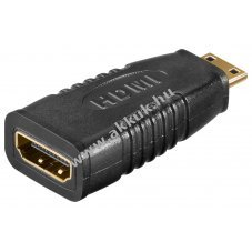 Goobay HDMI Mini C csatlakoz� HDMI A aljzat adapter 4K 60Hz