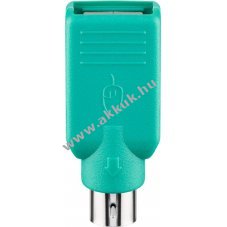 Goobay USB-A PS2 adapter 0,5W 0,1A USB-A aljzat Mini-DIN-6 csatlakoz�