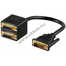Goobay DVI-D eloszt�k�bel Dual-Link 24+1 t� 2x DVI-D aljzat Dual-Link