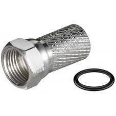 Goobay F-csatlakoz� 7,0 mm koaxi�lis k�belhez nikkelezett �rintkez�vel