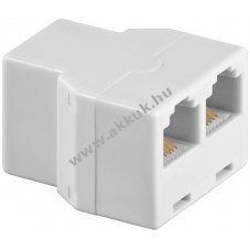 Goobay ISDN-T-Adapter RJ12 6P6C aljzat 2x RJ12 RJ225 6P6C aljzat