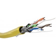 Goobay CAT 5e h�l�zati k�bel F/UTP 100m s�rga CCA AWG 26/7 PVC burkolat