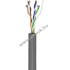 Goobay CAT 5e h�l�zati k�bel U/UTP sz�rke AWG 26/7 60m PVC k�peny