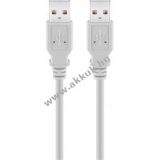 Goobay USB-A-K�bel 3 m USB 2.0 480 Mbit/s 0,5A 2,5W sz�rke