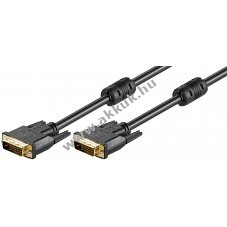 Goobay DVI-D Full HD k�bel Dual Link 1,8m aranyozott csatlakoz�val