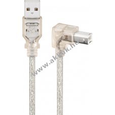 Goobay USB-A-USB-B 90 fokos k�bel 0,5 m USB 2.0