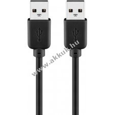 Goobay USB-A k�bel 5 m USB 2.0 480 Mbit/s fekete