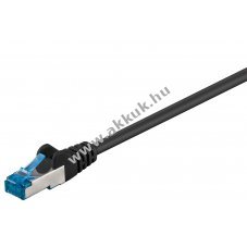 Goobay CAT 6A Patchk�bel S/FTP PiMF 7,5m fekete LSZH