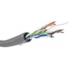 Goobay CAT 6 h�l�zati k�bel U/UTP sz�rke cinkbevonatos alum�nium vezet� AWG 24/7 sodrott