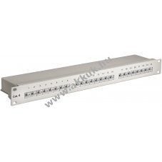 Goobay CAT 6 19 h�velykes 24 portos STP patch panel sz�rke