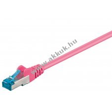 Goobay CAT 6A patchk�bel S/FTP magenta 0,25 m