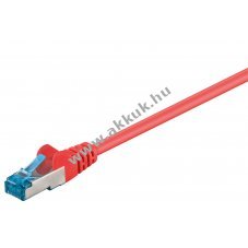 Goobay CAT 6A patchk�bel S/FTP PiMF 0,25m piros