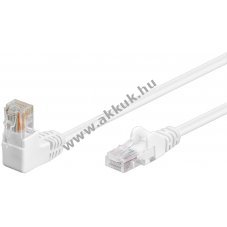 Goobay CAT 5e patchk�bel 1x 90� sz�g� U/UTP feh�r CCA 1,5 m