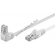 Goobay CAT 5e patchk�bel 0,25m 90� RJ45 feh�r CCA F/UTP
